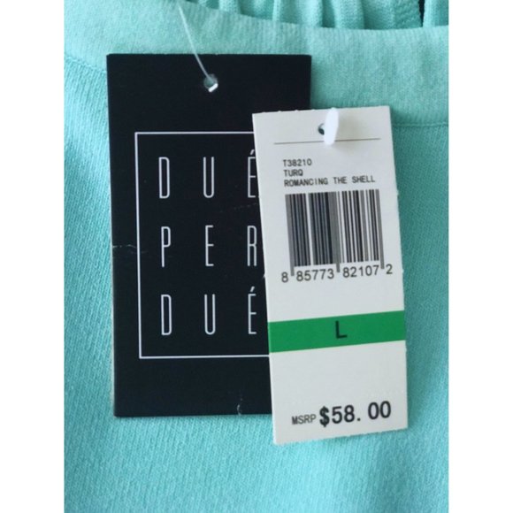 Due Per Due Aqua Halter Tank L NWT - Picture 3 of 4